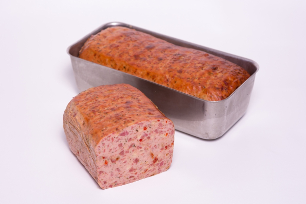 Frischer roher Pizzafleischkäse (Brät) 1,5 kg